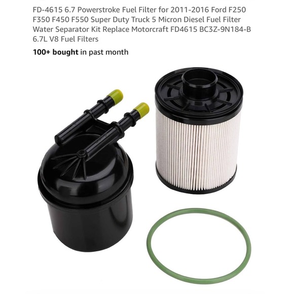 6.7L Powerstroke Diesel Fuel Filter Water Separator Kit FD4615 BC3Z-9N184-B - Picture 1 of 8